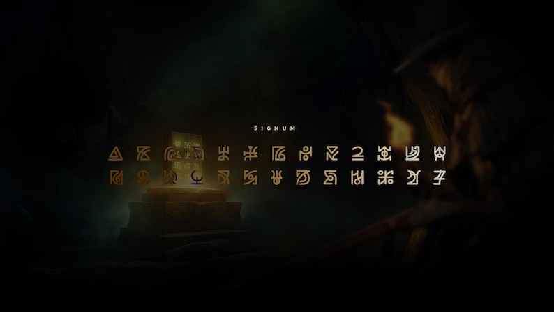 Signum – Arcane Script Font for Fantasy, TTRPG & Magic Designs ...
