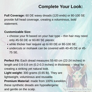 The image is a guide for completing one's look, providing information on full coverage, customizable size, perfect fit, and premium material.