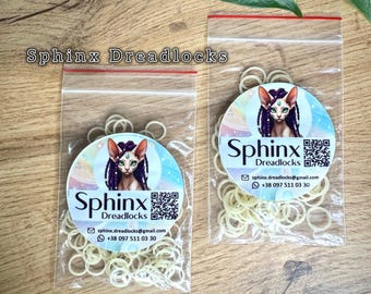 Strong elastic rubber hair bands for installing dreadlocks, Braids dreads, Tear-resistant hair ties long-lasting, 100 pieces pack