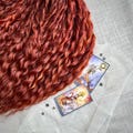 Fast Shipping Dreads,Full Set Burgundy Curly Dreadlocks, Red Synthetic Crochet Extensions, Orange Boho Wavy Festival Hair, Ready to Ship product logo