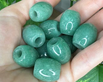 One large 6mm hole gemstone beads, Beads for braids twist and dreads, Quartz Jasper Unakite Onyx beads, Dreads charm gift accessories