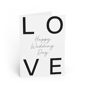 LOVE Minimalist Wedding Day Greeting Card