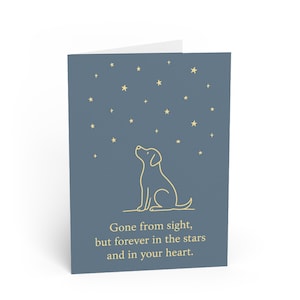 Gone from Sight Pet Memorial Sympathy Card