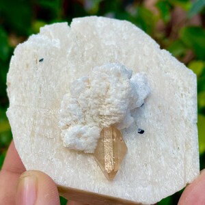 1030 CTs Natural Topaz Crystal With Albite On Matrix Specimen , @ Mineral Specimens