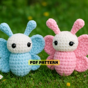 Cute Baby Butterfly Crochet Pattern | Easy Amigurumi Plushie with Chunky Yarn, Beginner Friendly Tutorial