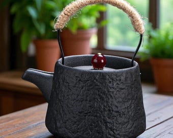 Handmade Wabi Sabi Ceramic Teapot: Japanese Kungfu Tea Set