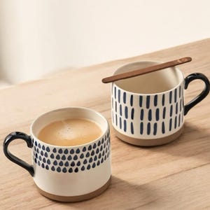 Keramik Kaffeetasse | Handgemachte Teetasse im Japanischen Stil | Rustikale Keramik-Tasse | Minimalistisches ästhetisches Geschenk für Kaffee- und Teeliebhaber