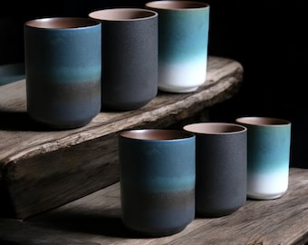 200ml Japanese Ceramic Coffee Cup | High-Temperature Resistant Kiln Mug | Retro Gradient Tea Cup | Restaurant Style Drinkware Gift