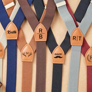 Personalized Leather Suspenders,Custom Engraved Suspenders,Anniver Suspenders,Groomsmen Gifts,Groomsmen Suspenders,Best men Gifts