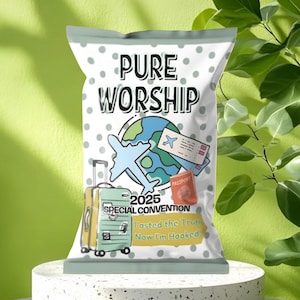JW Pure Worship Chip Bag, Printable Gift Wrapper, Special Convention 2025 Treat Bag, Digital Download Gift Bag - Jw Gathering & Party Favor