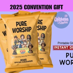 Sacchetto regalo JW Pure Worship, confezione regalo stampabile, sacchetto regalo per la Convention JW 2025, sacchetto regalo con download digitale - JW Gathering & Party Favor