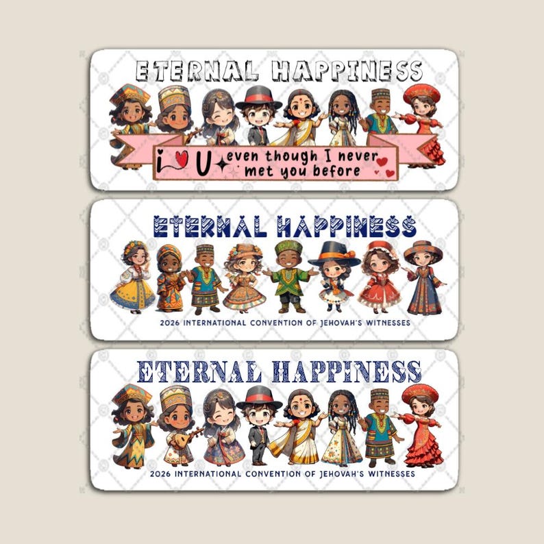 Bookmark: About Unity 3x Printable Eternal Happiness Souvenir Bookmarks, Cultural Unity ...