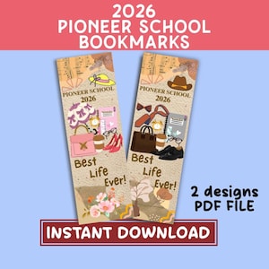 Marcador de la Escuela de Pioneros 2026 / Descarga digital de JW / Regalo imprimible para pioneros / La mejor vida para ella y para él, Escuela de Servicio de Pioneros