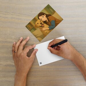 Convierte tu amor en arte: retrato de anime personalizado / estilo Studio Ghibli, ilustración personalizada - Postal para ocasiones especiales