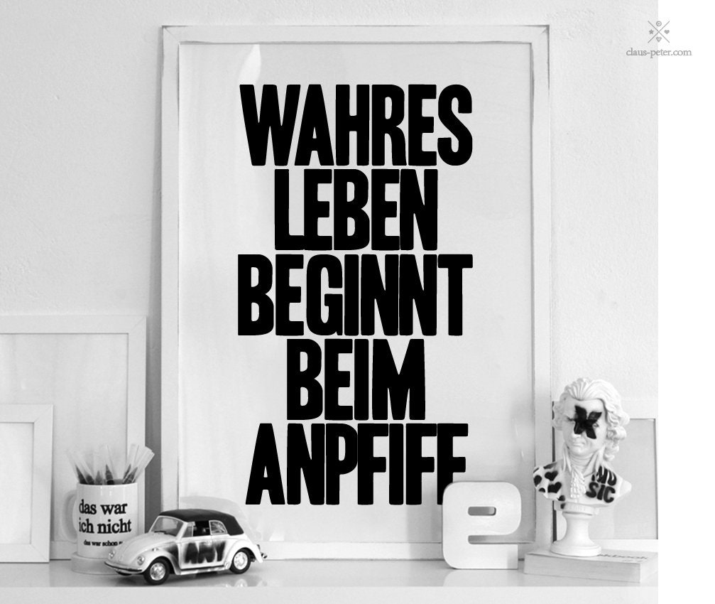 Print Leben Fussball Poster Alle Größen A4 A3 A2 Etsy