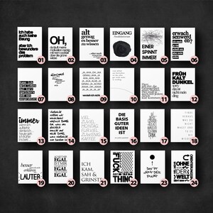 Schöne und lustige Sprüche - Individuelles Postkarten Set - Postkarten Mix - Stelle dir dein eigenes Set zusammen - Typografisch - DIN A6