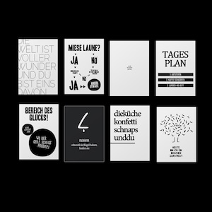 40 Sprüche Postkarten, Coole und lustige Spruch Karten, Leben, Arbeit