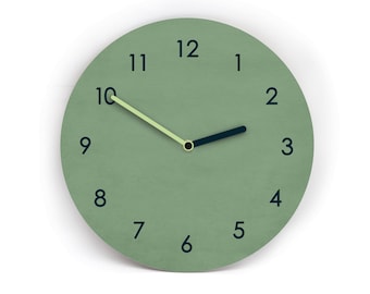 COLORFUL Wall Clock - Manufactured Wall Clock – Design Your Own Clock - Modern Color Selection Available - Silent Clock Movement - 3 Sizes