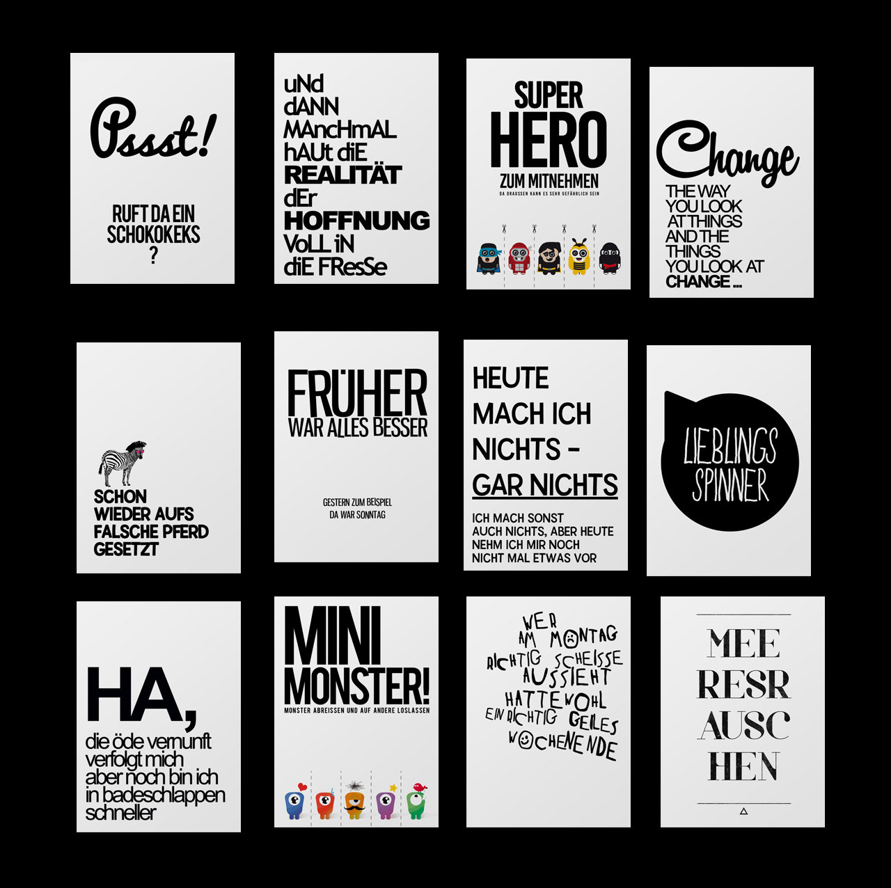40 Sprüche Postkarten Coole und lustige Spruch Karten Etsy.de