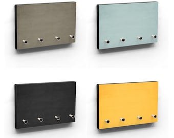 Key rack available in 16 colors - 3, 4 or 5 hooks - Modern colors - Desired color - Customizable - Suitable for home