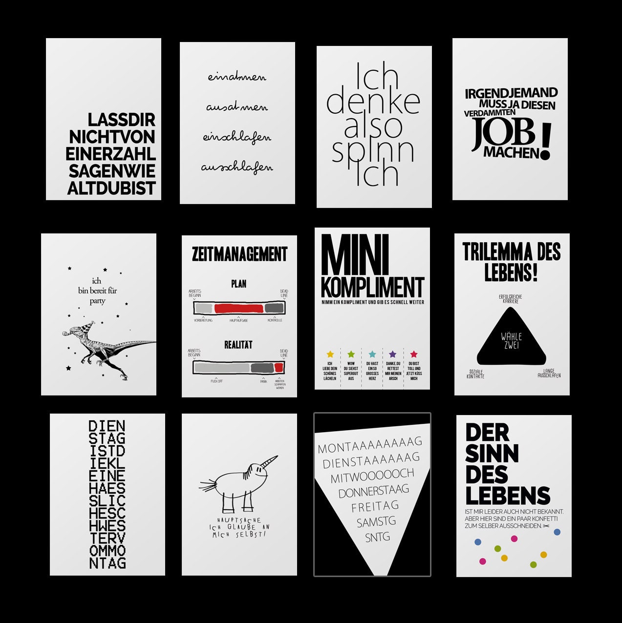 40 Sprüche Postkarten Coole und lustige Spruch Karten Etsy.de
