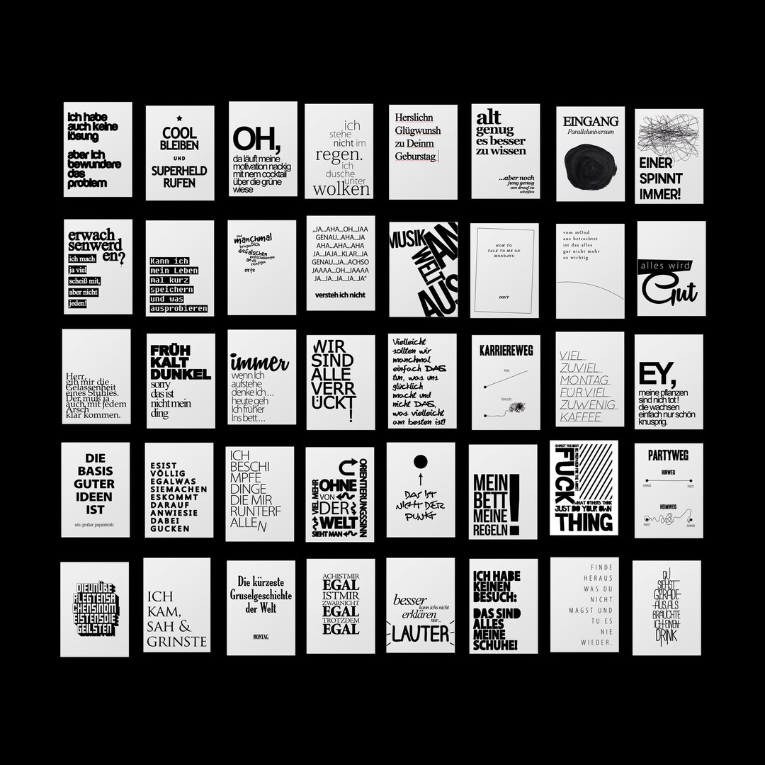 40 Postkarten mit lustigen Sprüchen Coole Karten für jede - Etsy.de