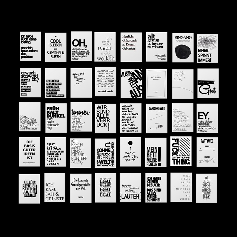 40 Postkarten mit lustigen Sprüchen Coole Karten für jede Etsy.de