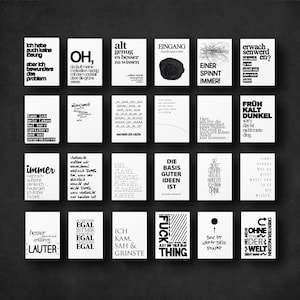 Schöne und lustige Sprüche Individuelles Postkarten Set Postkarten Mix Stelle dir dein eigenes Set zusammen Typografisch DIN A6 Bild 1