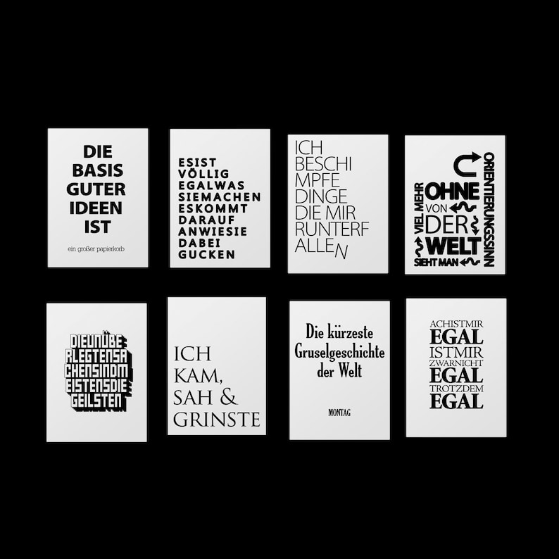 40 Postkarten mit lustigen Sprüchen Coole Karten für jede Etsy.de