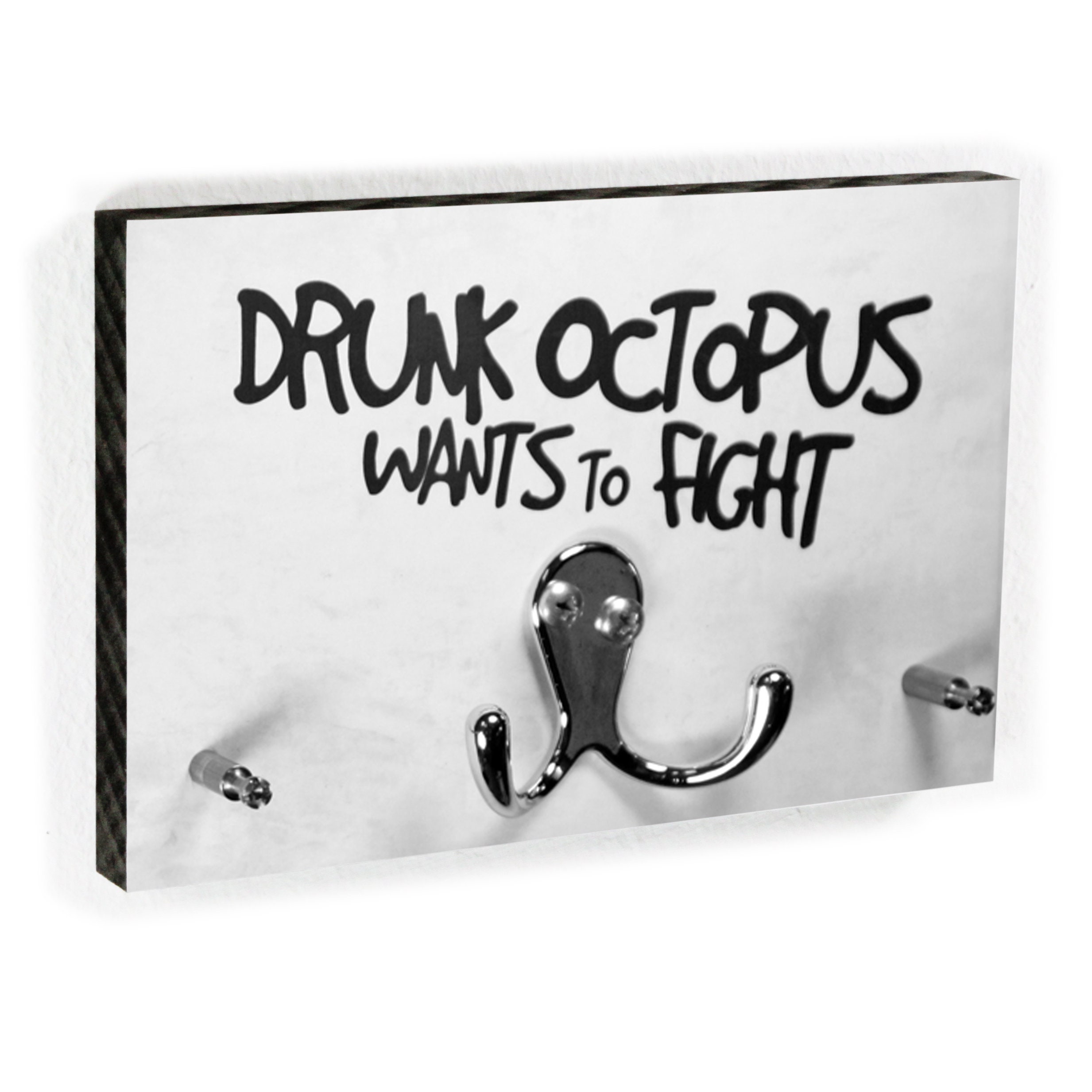 Key Board Drunk Octopus Wants to Fight Funny Hook Bar 4 Keys the