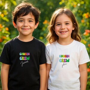 Personalized Groovy Cousin Crew Kids Shirt - Retro Custom Matching Cousins Shirts - Cousin Trip - Boho Natural Kids Youth & Adult Shirts