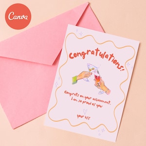Congratulations Card Template New Adventure Proud of You Promotion Engagement New Home Achievement Card Editable Printable Instant Download