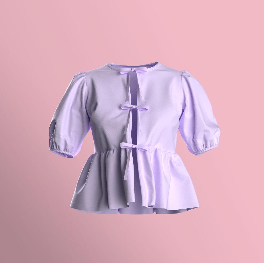 Puff Sleeve Peplum Blouse PDF Pattern - Sadie - Etsy