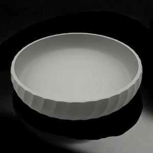 Minimalist Fluted 3D Printed Bowl | Modern White Bowl | Handcrafted Tableware | Decorative Catch-All Dish | Scandinavian Home Decor