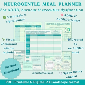 ADHD-måltidsplanerare: Neurogent visuellt system (utskrivbar PDF)