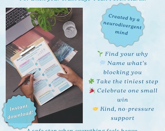 ADHS Motivationskarte: Planer für Neurodiversent-freundliche Menschen (druckbare PDF)