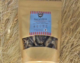 Cat Treats and Chews, Natural Dried Meat, Healthy Pet Snacks, Fish Sprats
