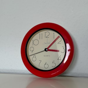 Vintage Space Age Skyline Quartz Wall Clock / Junghans Movement