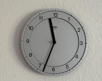 Vintage Clock, Braun 4780, ABK 20, Wall Clock, Stylish, 1980s
