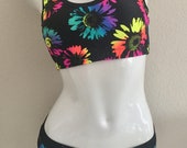 LeoLines, LLC Rainbow Daisy 2-Piece Bathing Suit Made for Transgender Girls Women - Child to Adult - Tops and Bottoms sold separately