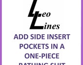 LeoLines, LLC Add Panel with Pockets in One-Piece Bathing Suit for Transgender Girls Womens Swimsuit M2F mtf