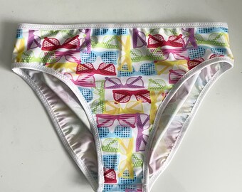 LeoLines, LLC ™ Size AXL Brief - Lycra Fabric Sunglasses Print Panties Underwear Made for Transgender Girls/Women M2F mtf