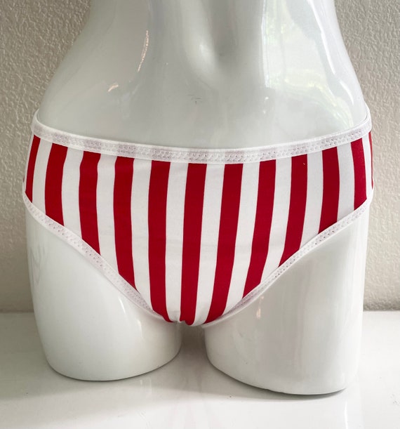 Leolines, LLC ™ 15% OFF LYCRA Red/white Stripes Underwear Made for