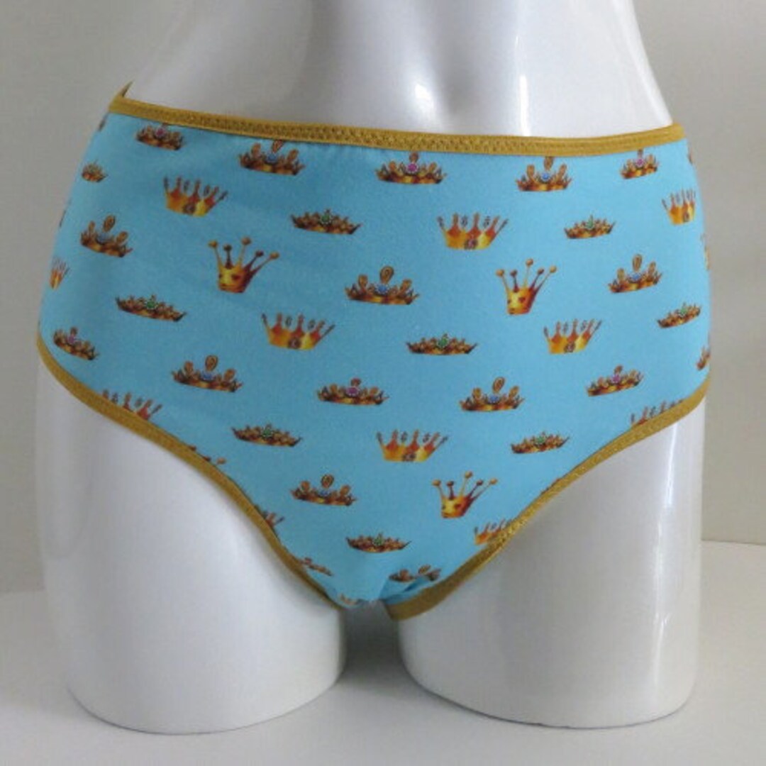 Leolines, LLC ™ COTTON Crowns Print Panties Underwear Made for