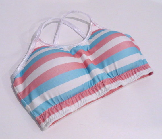 Leolines, LLC ™ TRANSGENDER FLAG Sport Bras Made for Transgender  Girls/women Cotton or Lycra -  Canada