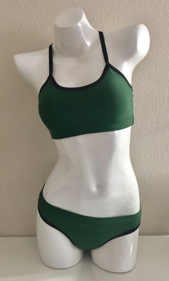 Leolines, LLC ™ FOREST GREEN 2-piece Bathing Suit Made for