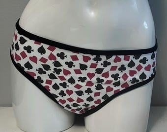 LeoLines, LLC ™ BAWEŁNIANE Zestawy kart do kompletu Bielizna/biustonosz z nadrukiem Stworzone dla transpłciowych dziewcząt/kobiet - Wybierz kolor wykończenia - Majtki i biustonosz sprzedawane oddzielnie