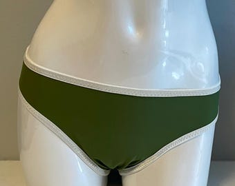 LeoLines,LLC ™ COTTON Olivgrün Panties Unterwäsche / BH für Trans Mädchen / Frauen - Wählen Sie eine Zierfarbe - Panty und BH separat erhältlich