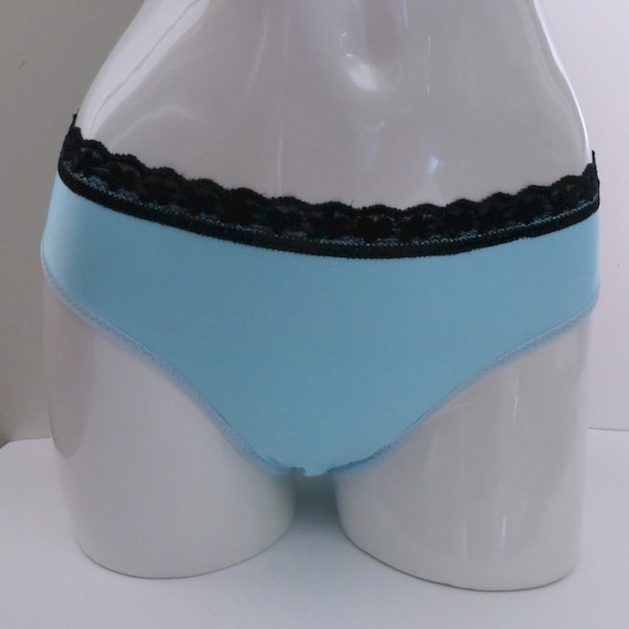 Leolines, LLC ™ Blue LYCRA Fabric Lace-trimmed Panties Underwear