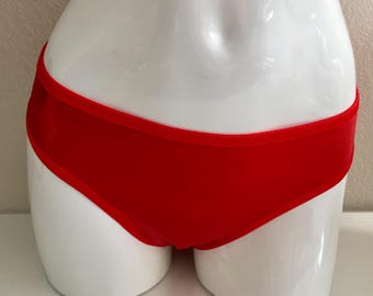 LeoLines, LLC ™ Size AXL Brief - Shiny FOIL Lycra Fabric Sparkly Red Mystique Panties Underwear Made for Transgender Girls/Women  M2F mtf